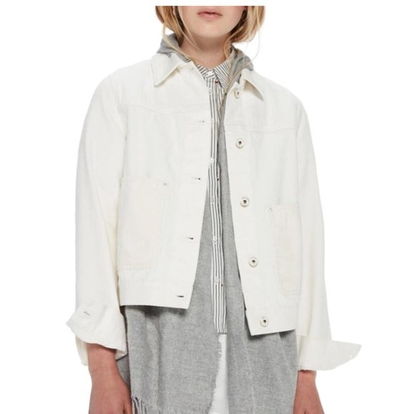 Denim Utility Jacket with Embroidery - Picture 9 of 14